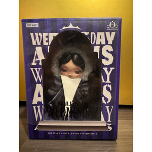 Skullpanda x Pop Mart Wednesday Addams Doll Pendant NIB